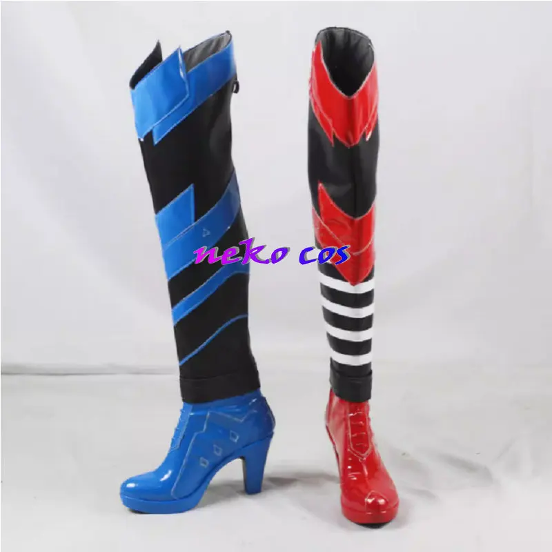 nekocoskamen-rider-build-rabbit-tank-chaussures-scintillantes-pour-femmes-bottes-costume-de-cosplay