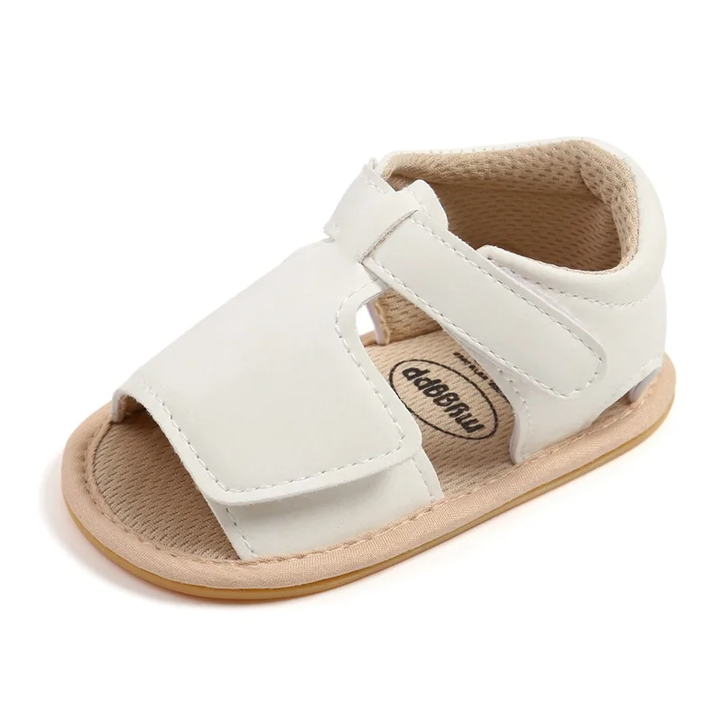 Baby Girls Boys Sandal PU Leather Flexible Non-slip Summer Flat Shoes for Casual Daily