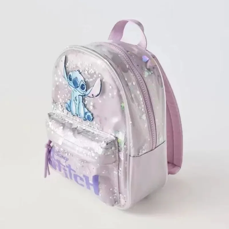 Disney-Stitch Baby Sacs à Dos pour Bol, Sacs Kawaii, Sacs de Rangement de Voyage à Paillettes Imprimées, Cartables à la Mode, Mini Sac à Dos Maternelle