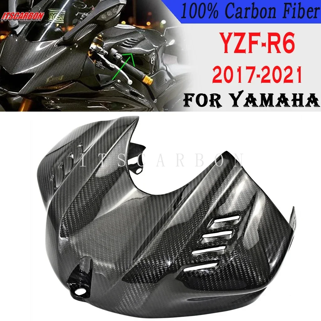 For YAMAHA R6 2017 2018 2019 2020 2021 2022 Real 100% Carbon Fiber Motorcycle Accessories Front Tank Cover Airbox Fairing Kits