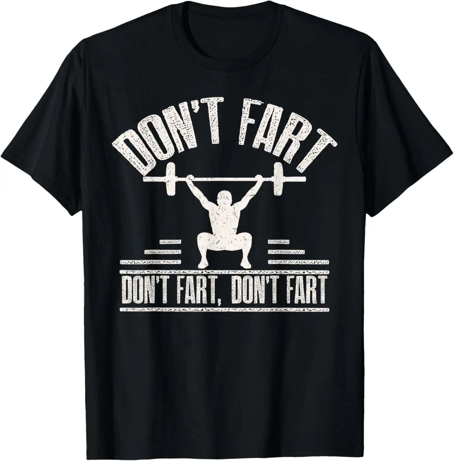 Koszulka „Nie pierdź” Zabawna koszulka do ćwiczeń na siłowni i przysiadach