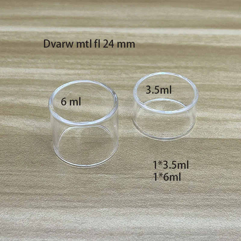 Dvarw clara reta substituição tubo de vidro, tanque transparente, MTL FL acessórios, 22, 24mm, 2, 3,5, 5, 6ml
