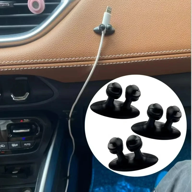 Organizador de Cabos para Carro: Gancho para Carregador de Celular e Fone de Ouvido (4/8/12 Peças) - Acessórios Internos Automotivos
