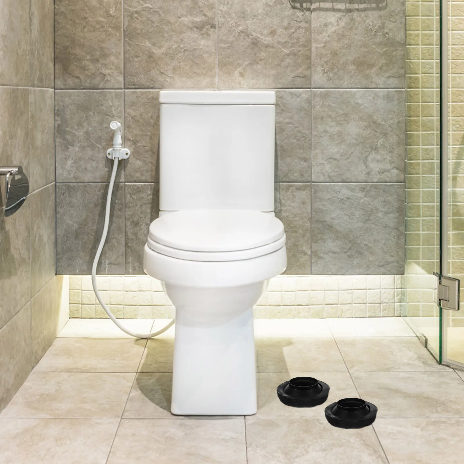 

4Pcs Universal Toilet Sealing Ring Rubber Gasket Leakproof Flange Repair Kit Toilet Bowl Seal Waterproof Replacement Parts