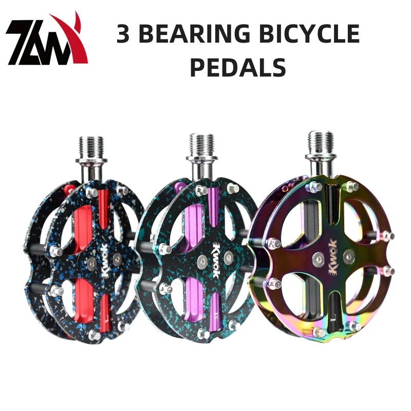 

Ultralight Bicycle Pedals 3 Bearing MTB Road Bike Pedals Aluminum Alloy Non-slip Cycling Platform Lightweight Pedals for Cycling