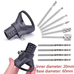 11pcs HSS Woodworking Locator Set With Drill Bit Electric Drill Engraver Grinder Dremel Rotary Tool Power Tools Accessories