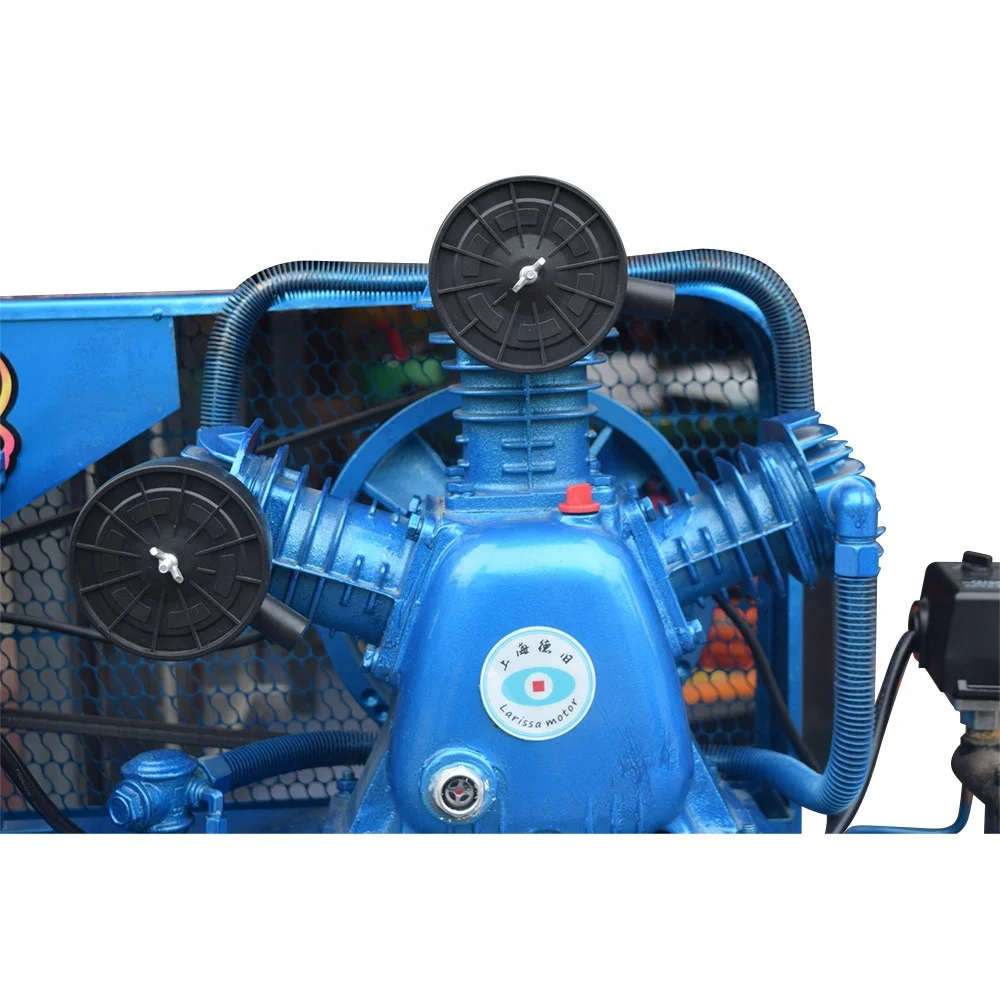 Piston Belt Driven Larissa Brand Air Compressor 4KW 5.5 HP 80L 100L 200L 500L New Technology Portable Air Cooling 1.5HP 1.1KW