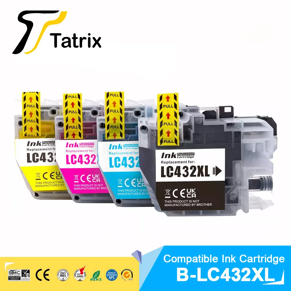 Cartuccia D'inchiostro Compatibile Tatrix LC432XL LC432 Ad Alta Capacità Per Stampante Brother MFC-J5340DW MFC-J5740DW J6540DW J6740DW J6940DW