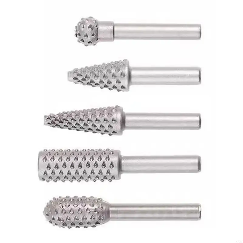 N58C 5pcs Rotary Burr Rasp Rasp Set The Workworking Twist Bit с 1/4