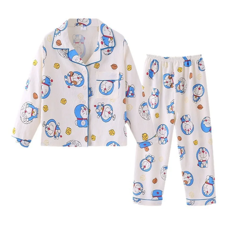 Cute Kuromi Children Pajama Sets Cotton Durable Comfortable Soft Nightwear Breathable Loose Kid Lovely Cartoon Housewear Autumn