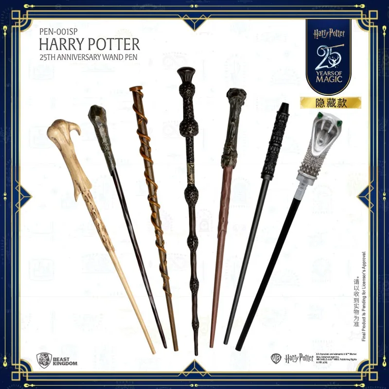 Bolígrafo de la varita mágica de Harry Potter del 25.º aniversario de Beast Kingdom PEN-001SP, bolígrafo coleccionable, decoración de escritorio, regalo en stock
