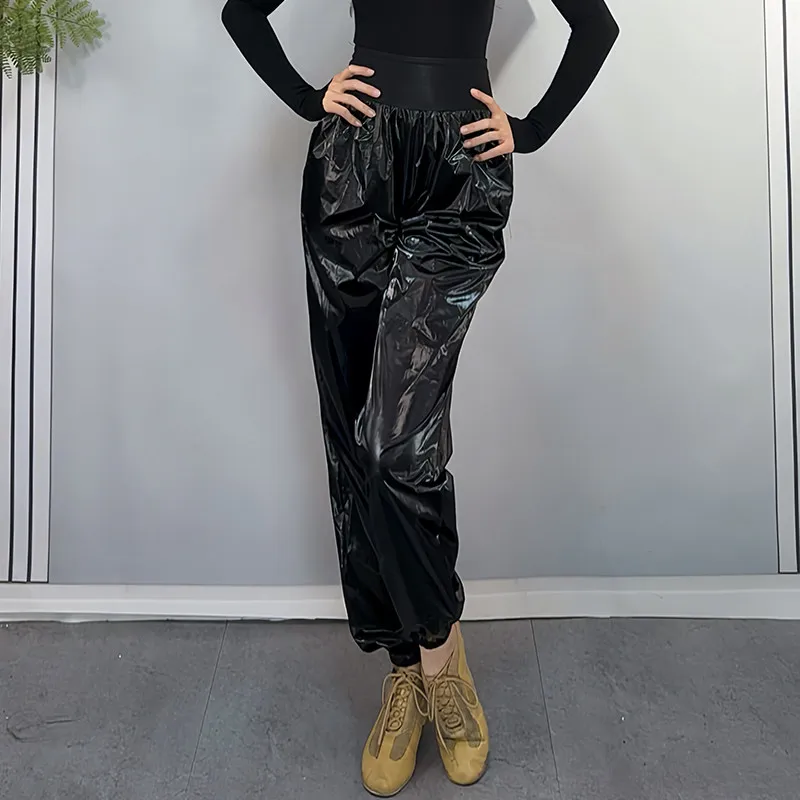 pantalon-ample-a-taille-haute-elegant-pour-femmes-design-elastique-a-la-cheville-confortable-a-porter-ideal-pour-l'entrainement-quotidien-et-diverses-activites