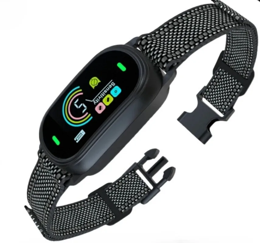 Color Screen Anti-barking Device Smart Anti-dog Barking Vibration Collar Pet Training Collar Automatic Dog Trainer