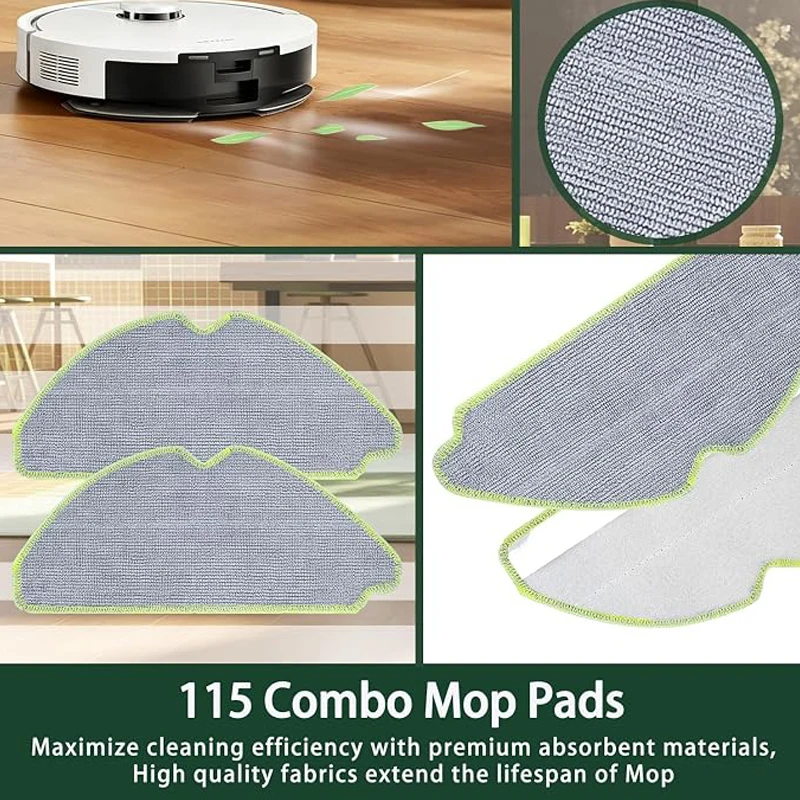 For iRobot Roomba 115 Combo Robot Vacuum Accessories Main Brush HEPA Filter Mop Pad Side Brush Dust Bag Replacement Parts - view 5