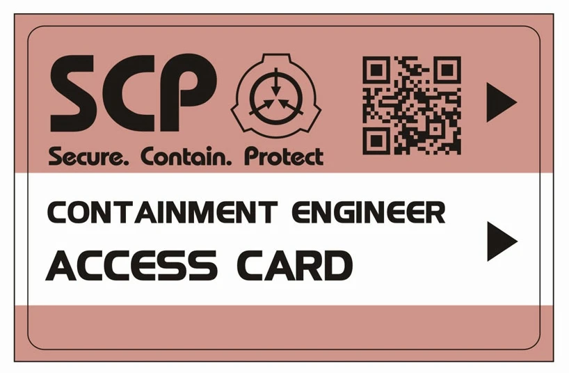 SCP foundation GUARD secret PVC hard card Special Logo Cosplay Access Grade id keyCards or-001