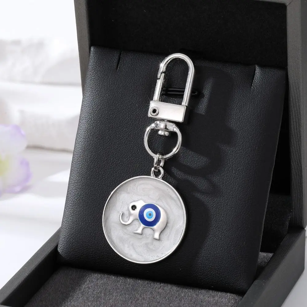 Turkish Blue Eye Pendant Keychain Demon Eye Keyring Friend Lovers Enamel New Design Fatima Animal Bag Car Box Accessory