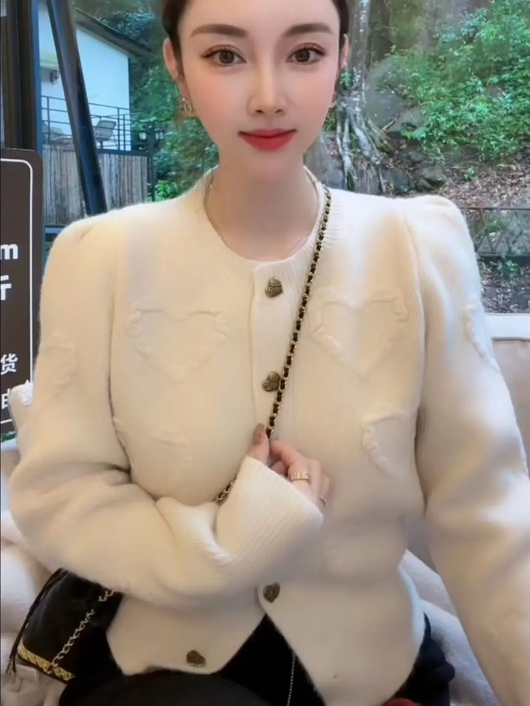 Knitted Cardigan Jacket Sweater Women\'s New Fashionable and Stylish Milk Series Outfit Design Top