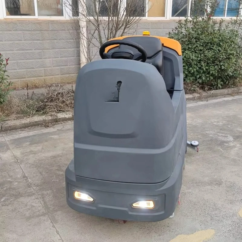 Double Professional Brush Floor Scrubber Strong Durable Industrial Grade Floor Cleaning Machine