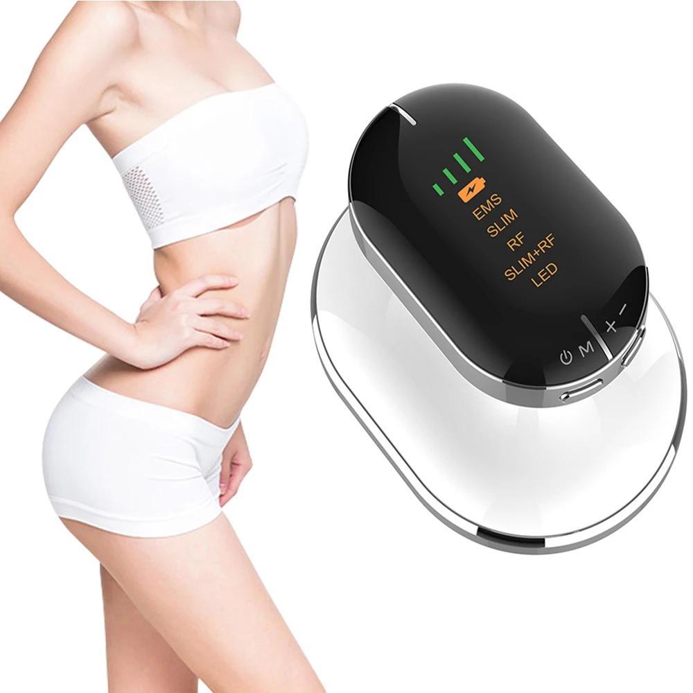 EMS & RF Radio Frequency Body Slimming Machine Fat Burner Slim Shaping Device LED Light Therapy Lose Weight Cellulite Massager