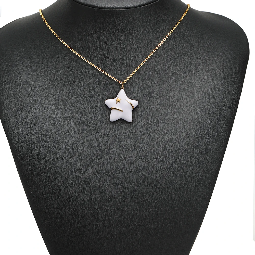 5pcs Stainless Steel 26mm Enamel Star Pendants for DIY Women Jewelry Bracelet Making Earrings Necklace Charms Findings Wholesale