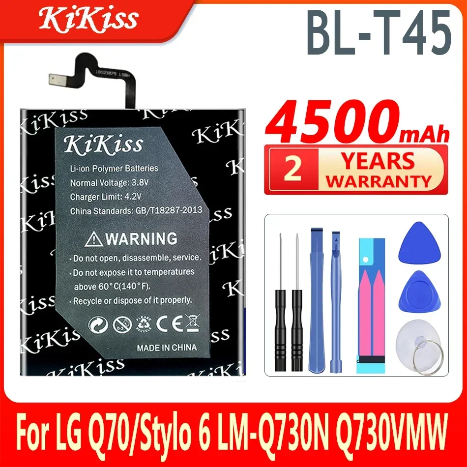 

Аккумулятор KiKiss 4500 мАч BL-T45 для LG LM-Q730N Q70 Q730VMW Stylo 6 Stylo6 EAC64578501, сменные батареи для телефона + Подарочные инструменты