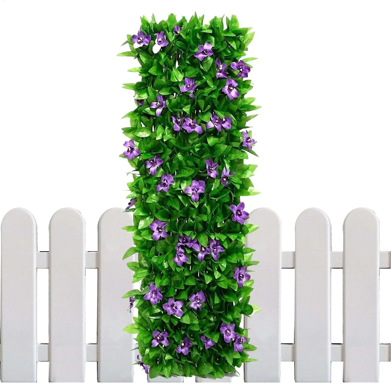 

Зеленые панели, искусственные расширяемые садовые принадлежности с цветком, экран конфиденциальности на заднем дворе для дома, отеля, ресторана