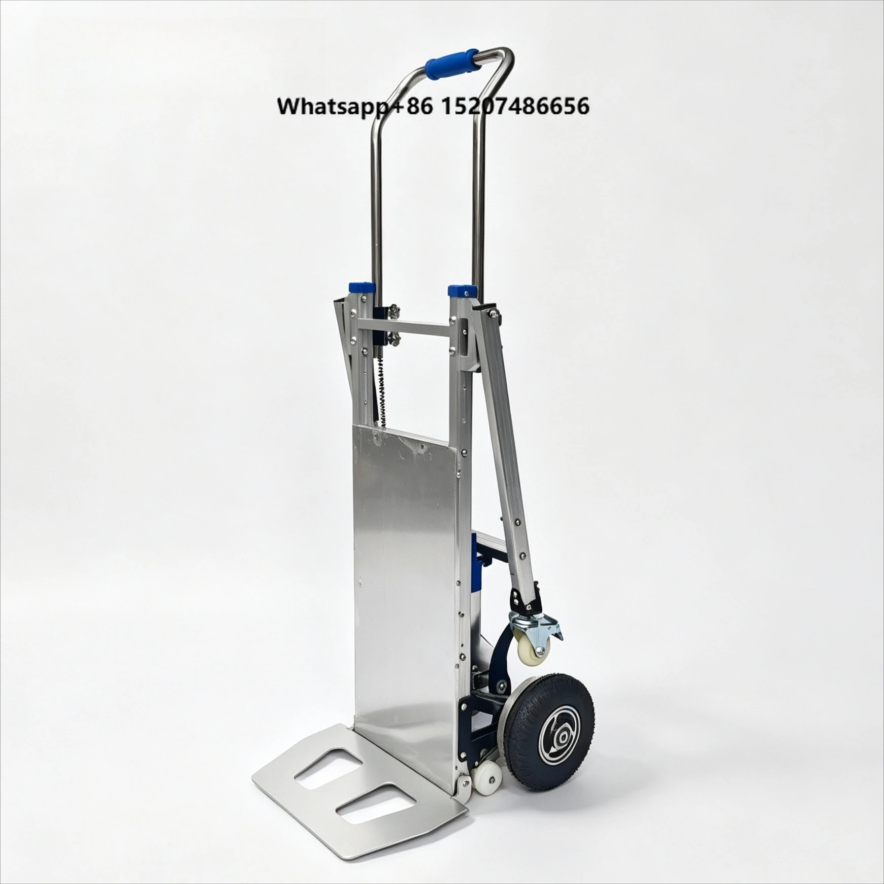Electric Stair Climbing Trolley Dolly Cart Foldable Aluminium Frame with Braking System for Shopping Tools