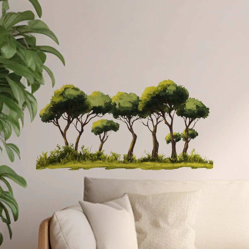 Tree Pattern PVC Wall Sticker for Residential Indoor Decoration For Living Room Bedroom Kitchen Bathroom Placement
