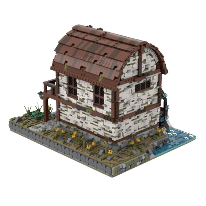 Bouwsteen MOC-169846 Middeleeuwse Molen Waterrad Gebouw 3268 Stuks Volwassen Kinderen Puzzel Onderwijs Verjaardag Kerst Speelgoed Cadeau