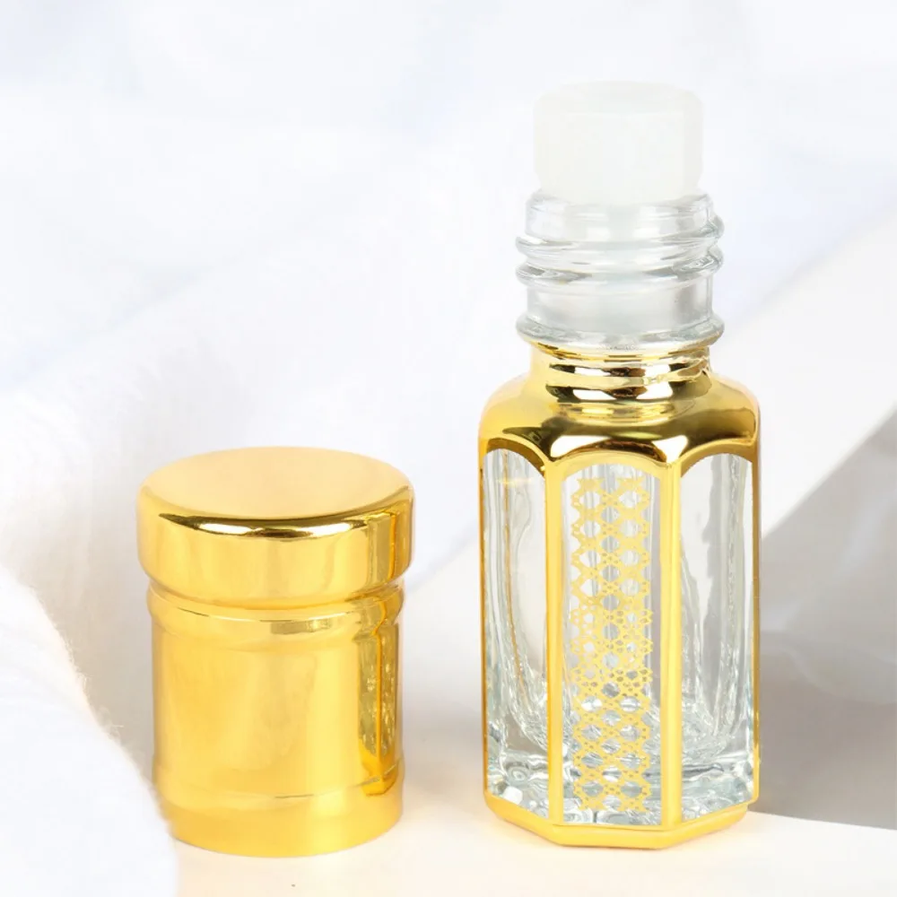 3ml Capacity Glass Roll-on Bottle Roller Ball Design Glass Material Portable Sample Container Leak-Proof Refillable