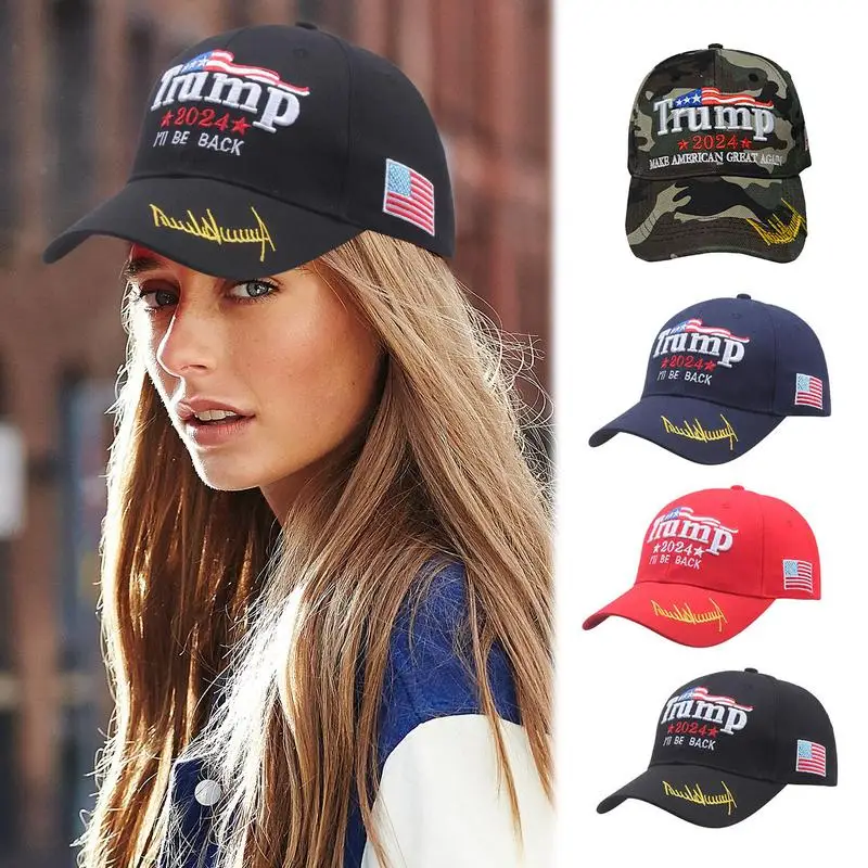 Baseball Caps Trump2024 American Presidential Hat Keep America Great CamoHat Outdoor Sport Adjustable Embroidered SnapbackHats