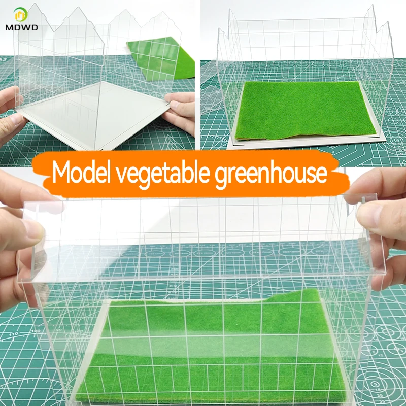 新しい田舎野菜温室砂テーブルモデル組立手作りクリエイティブ趣味ビルディングブロックセット