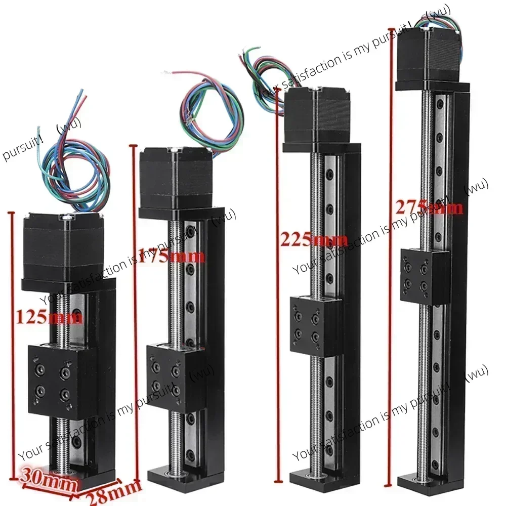 T-type Motorized Linear Rail Stage Mini CNC Sliding Table X Y Z Axis Motor Linear Guide Rail Slide Table 50-300mm Stroke