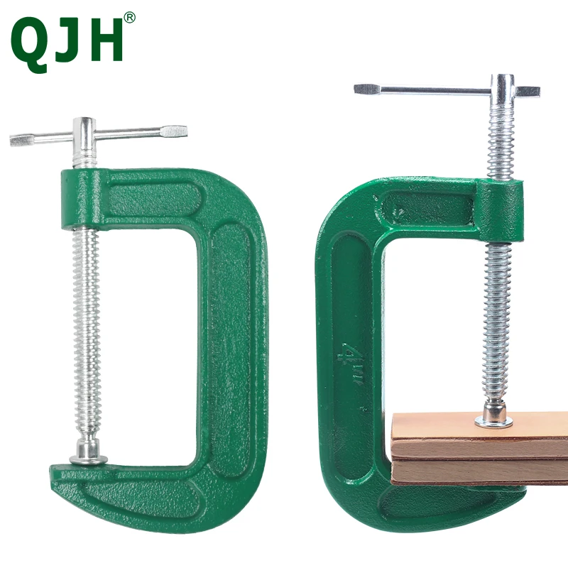 Heavy Duty Steel 4-Inch C Clamp - Versatile Clamp for Brake, Parts Assembly, Fastening, Woodwork, T Rotary Handle -Thicker Screw