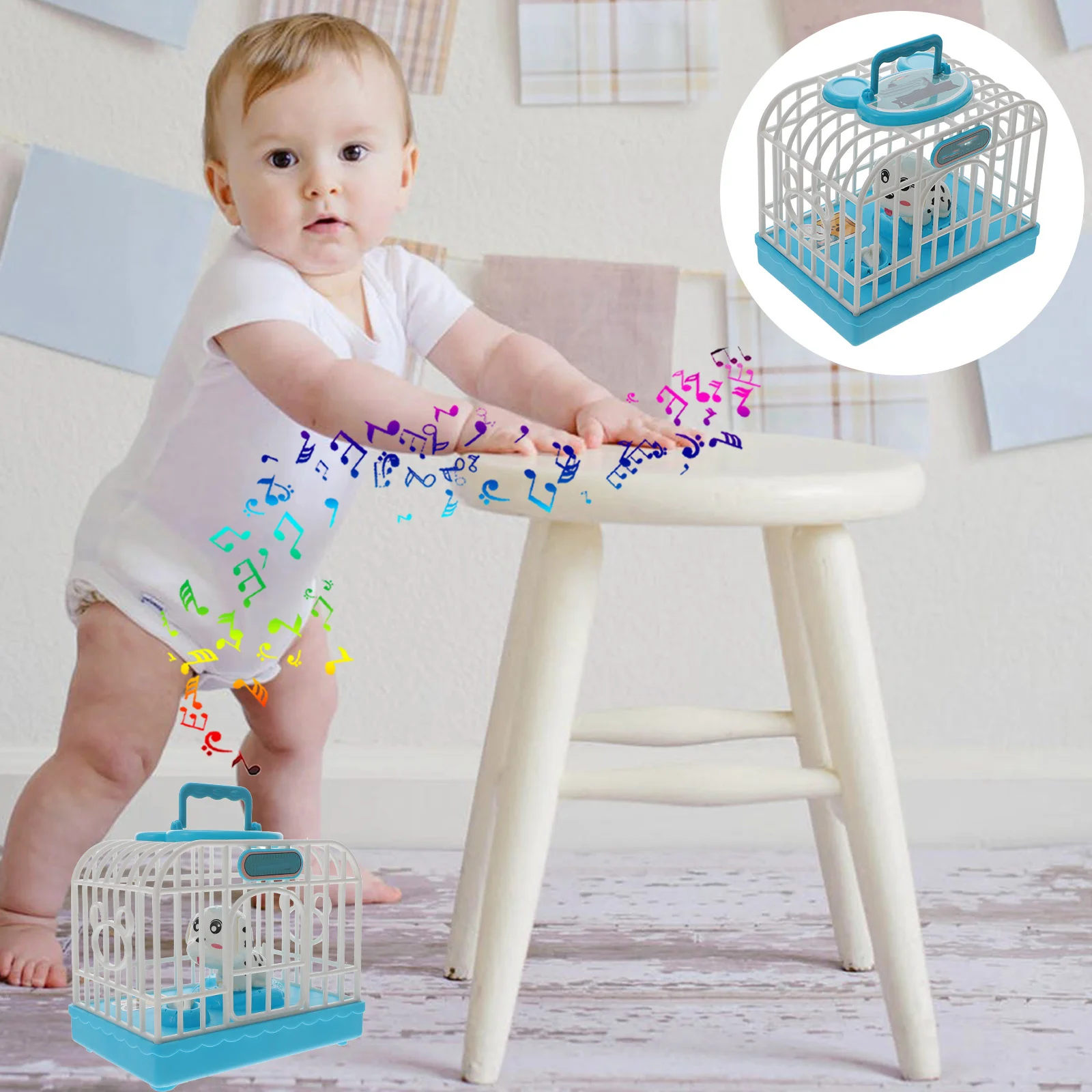 Cage électrique pour chien et animal de compagnie, activation sonore à commande vocale, jeu musical pour enfants, éducation précoce, électronique interactive