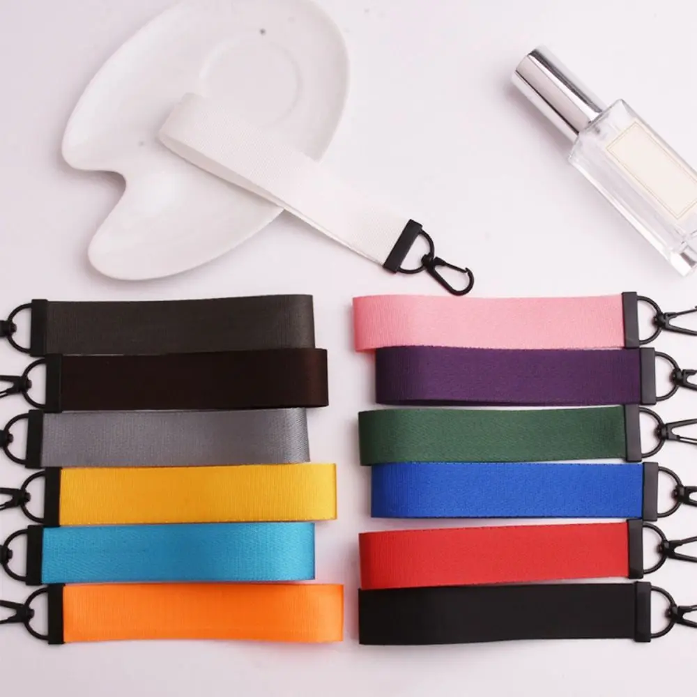 Creativity Solid Color Solid Phone Straps DIY Lanyard Minimalist Ribbon Rope Nylon Wear-resistant Backpack Charm