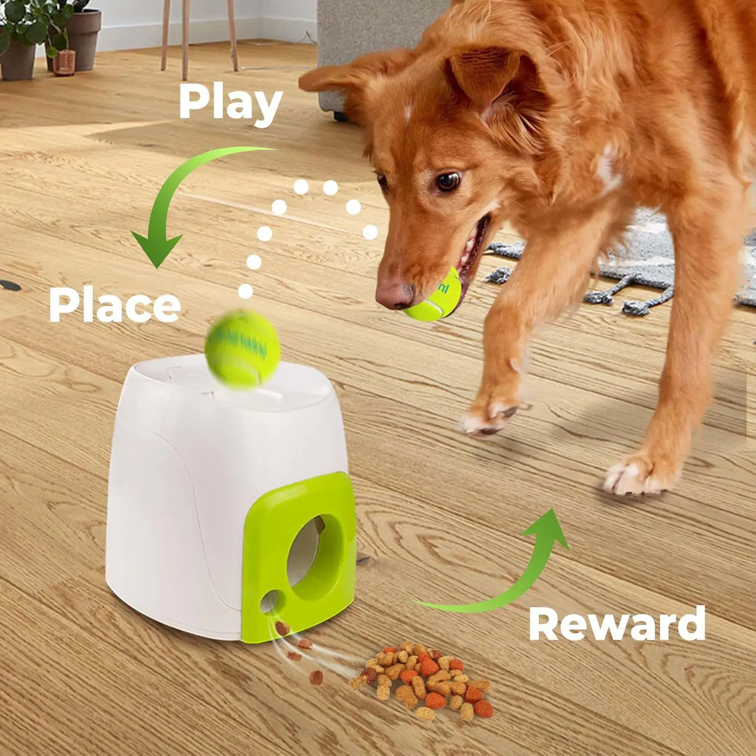 

Pet dog dog training leaking bucket tennis snack reward machine feeding bucket tennis interactive feeder