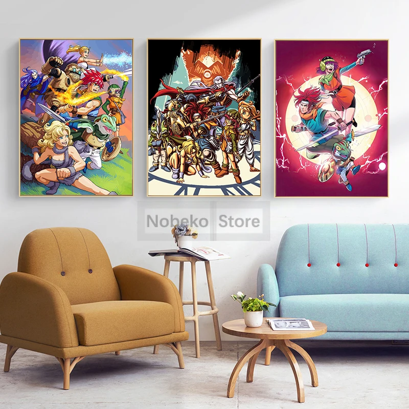 1995 Japanese Classic Retro RPG Games Chrono Trigger Posters Prints Canvas Painting Wall Art Pictures Home Room Decor Gamer Gift