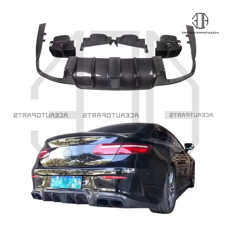 

High Quality Carbon Fiber Car Bodykit For Mercedes Benz E Class W213 W238 E260 E300L Rear Lip Muffler Fog Lamp Frame