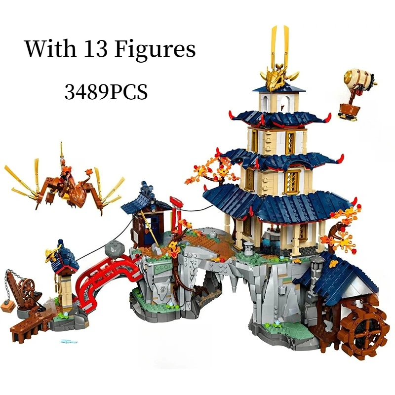 3489 pièces créatif Ninja tournoi Temple ville blocs de Construction avec 13 figurines briques de Construction jouet enfants enfants cadeau