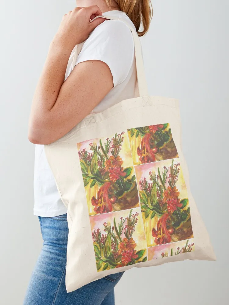 

Floral design Tote Bag shopping bags foldable custom fabric bag shopping bag Shopper handbag