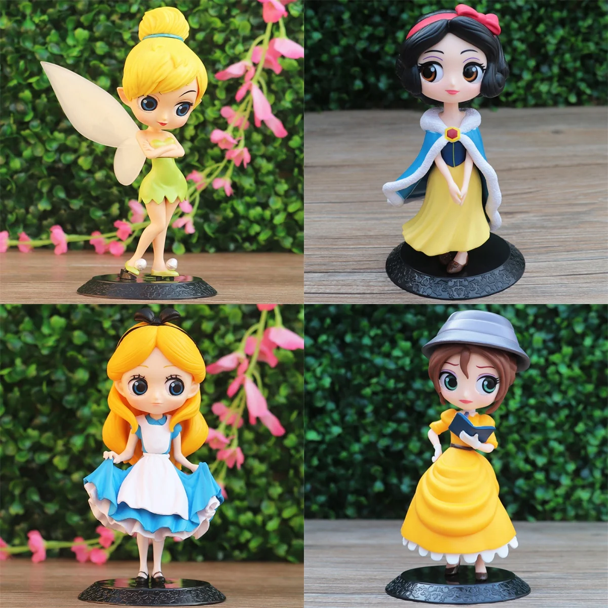 Muñeca Q Posket de PVC de la Princesa Rapunzel Jenny Sirena con Ojos Grandes, Versión Coleccionable, Juguete de Anime, Regalo de Cumpleaños