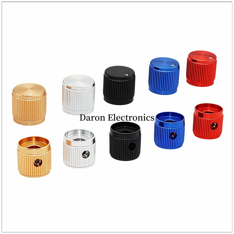 17*16 aluminum solid color knob potentiometer encoder switch cap round hole 6.0mm potentiometer knob cap