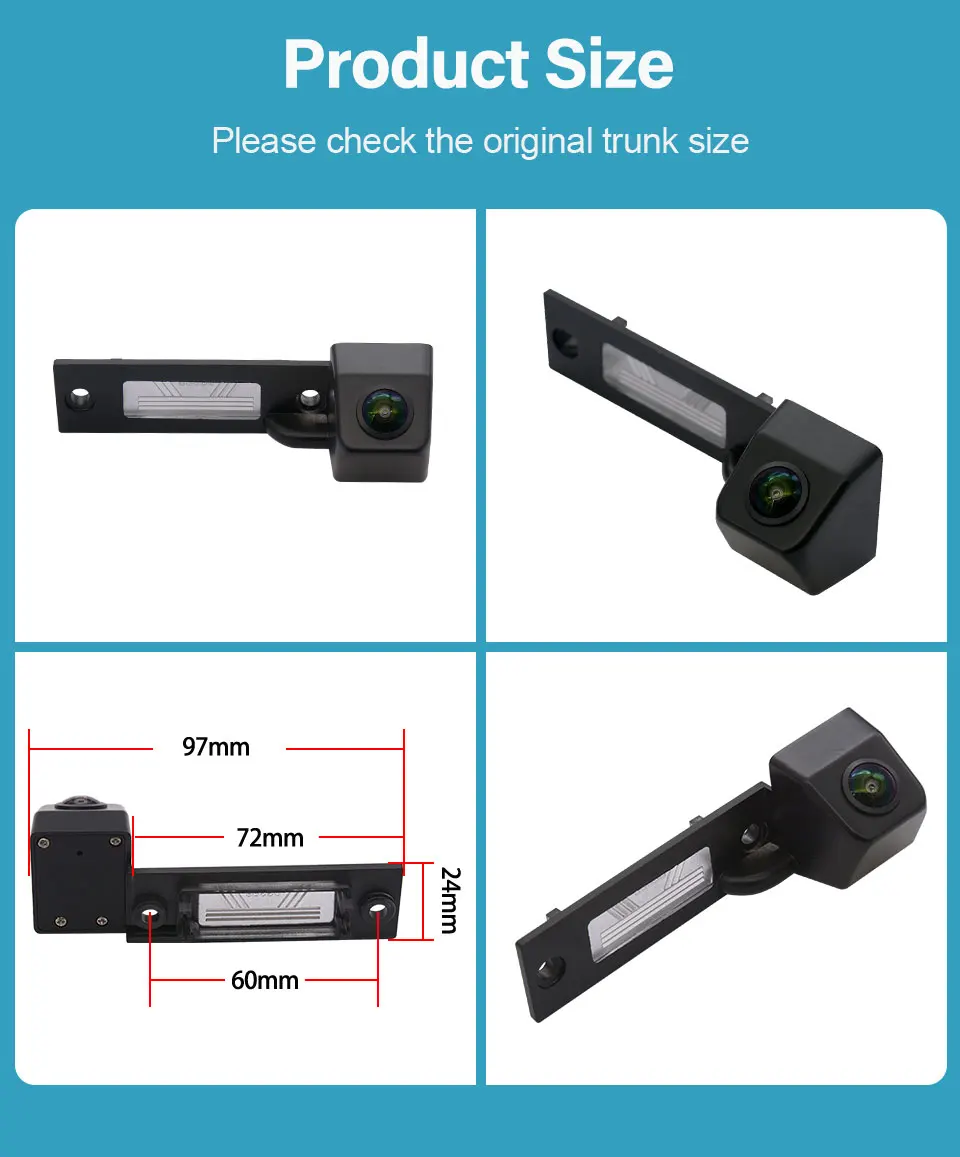 HaiSunny 170 ° 1080P HD AHD Zurück Rückansicht Kamera Für VW Transporter T5 T30 Caddy Passat B5 Touran Jetta GOLF PLUS Rückfahr auto – Detail 13