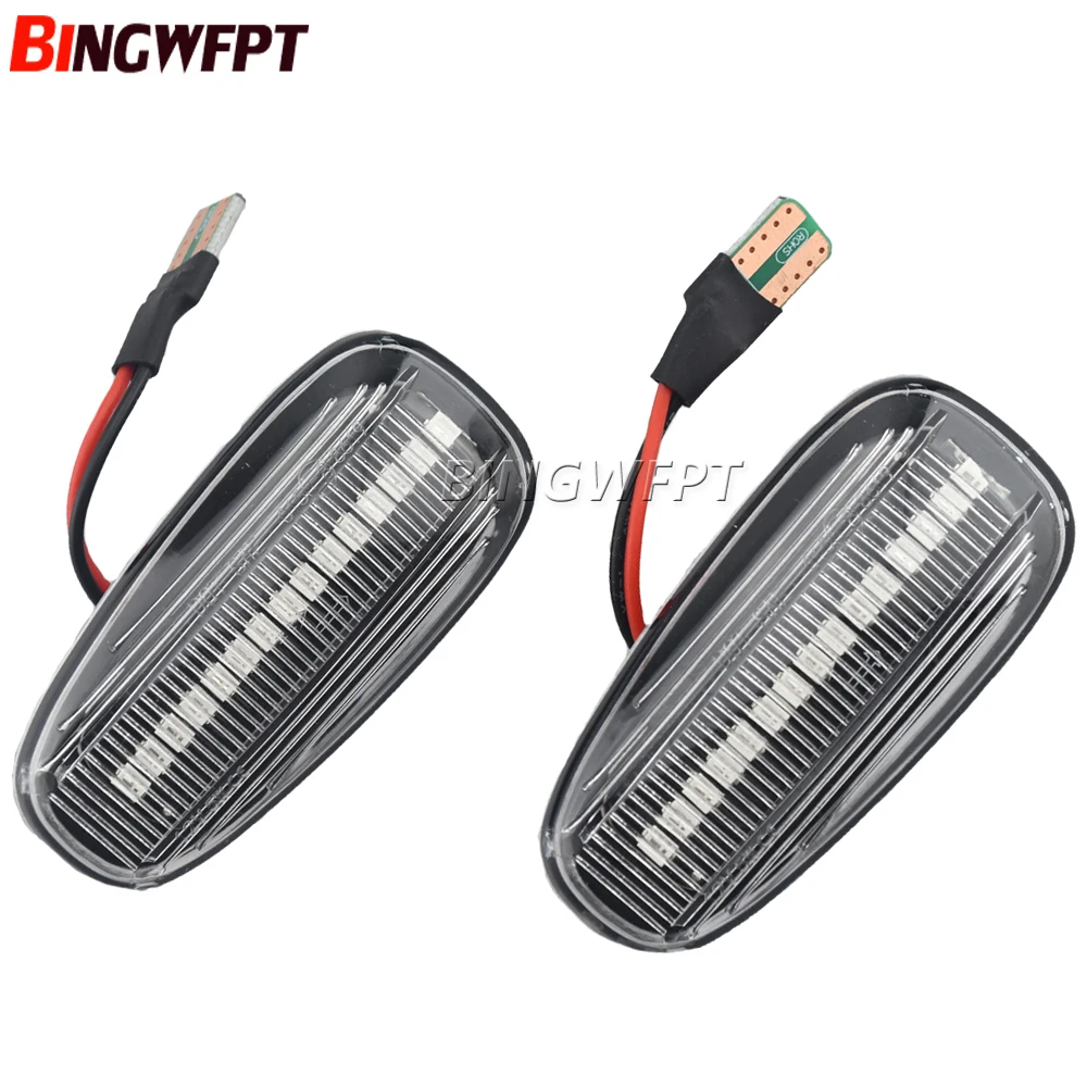 2PCS Car LED Dynamic Side Marker Turn Signal Blinker Flowing Water Blinker Flashing Light For Opel Zafira A 99-05 Astra G 98-09