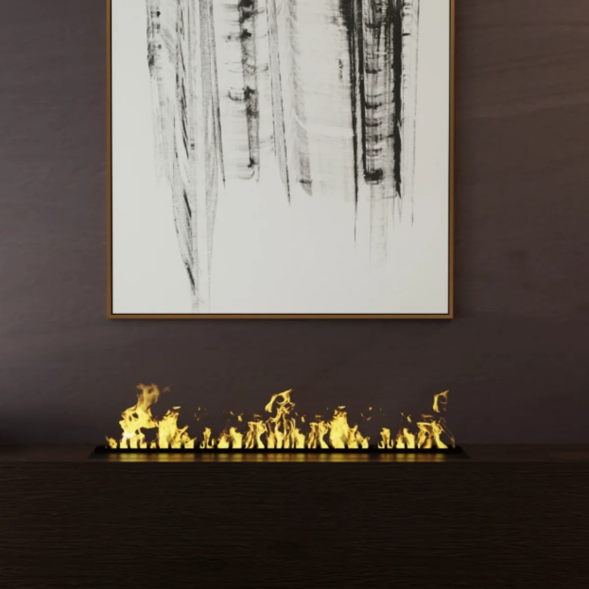 60 Inch Led Multi Colors Flame Electric Fireplace Modern 1500mm 3D Atomized Water Vapor Mist Fireplace No Heater