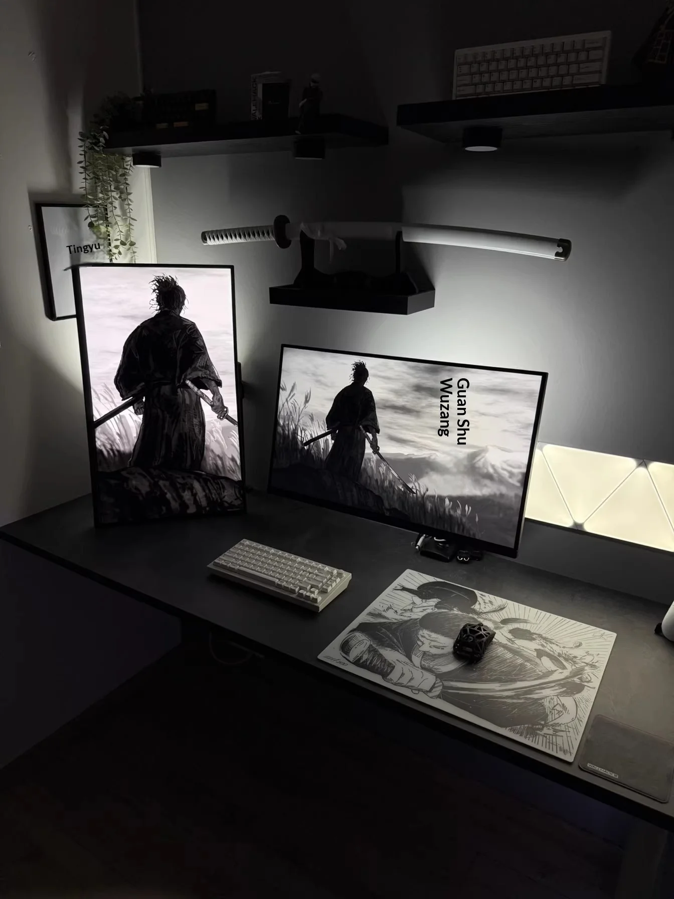PAN Esports Musashi Duplicate Same Glass Mousepad Smooth Speed Mouse Pad Full Covering Primer For CSGO APEX Pc Accessories Gifts