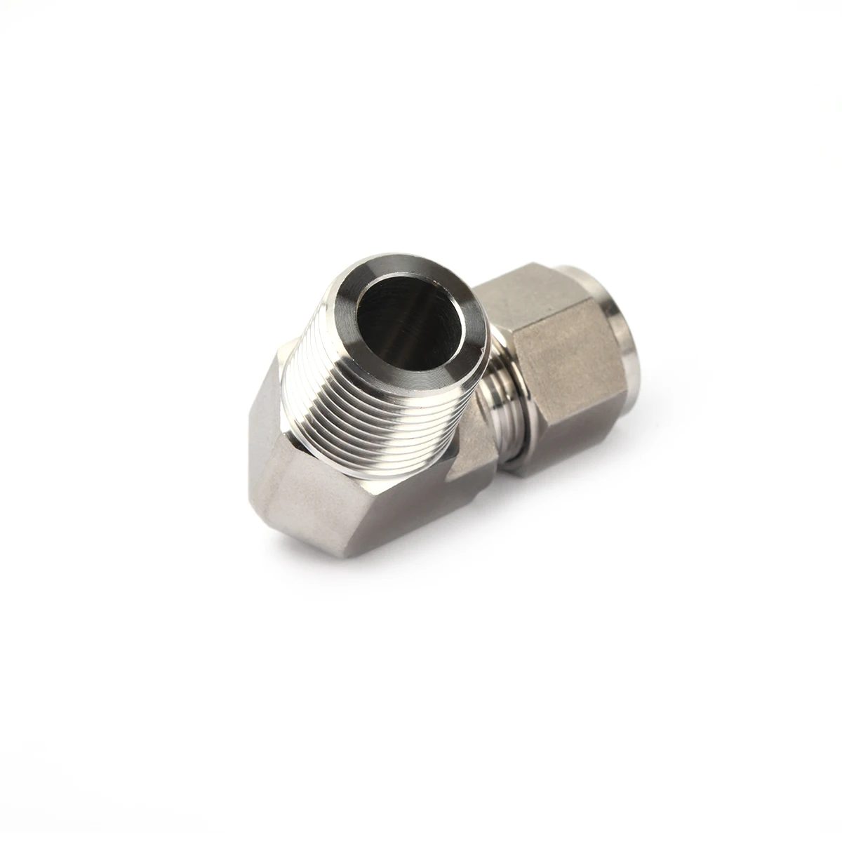 Conector de tubo 316 ss, instrumento de aço inoxidável, encaixe de tubo, virola dupla, cotovelo de união, junta de cotovelo de 90 graus