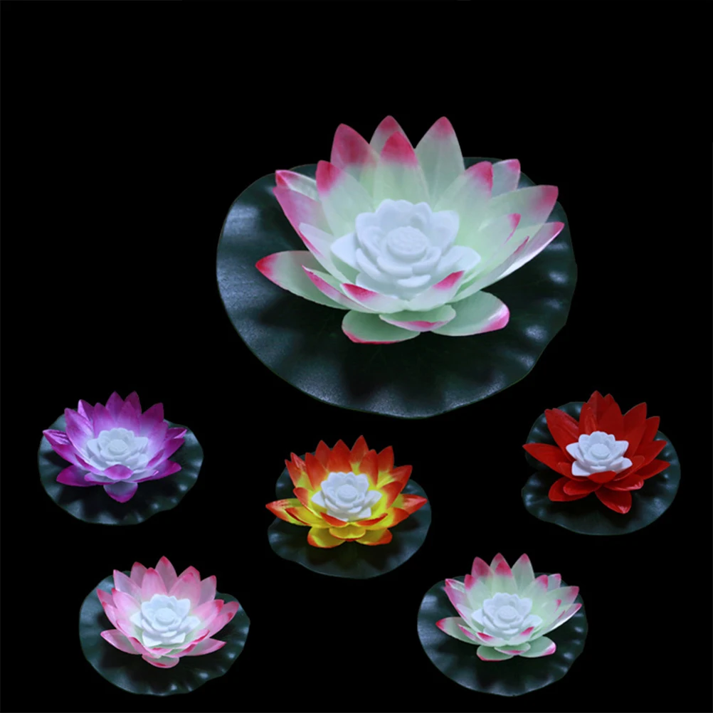 

Lotus LED Pond Decoration Beautiful Lotus Shape Design Waterproof Garden Festival