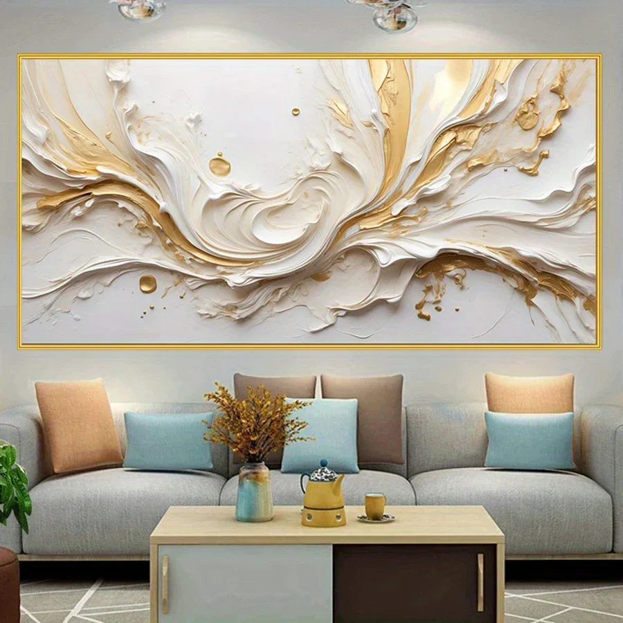 استوديو قماش بدون إطار فنان حديث ديكور منزلي ، فن اسكندنافي تجريدي ، نسيج بسيط ، ملصقات ، فنون جدارية ، طباعة ، غرفة نوم ، د